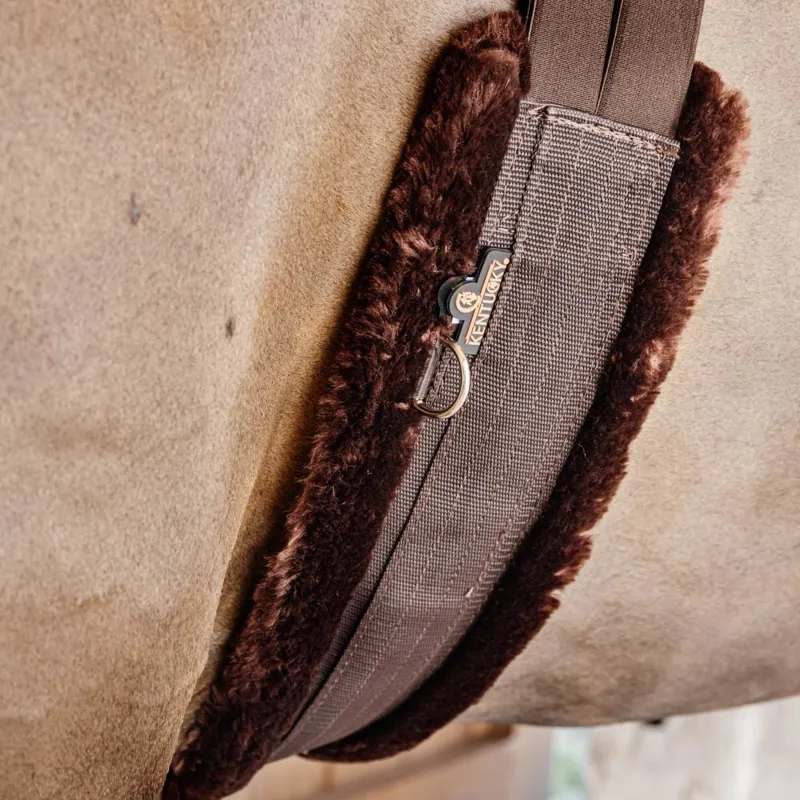 Kentucky Sheepskin Elasticated Girth - Brown-1