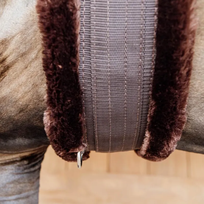 Kentucky Sheepskin Elasticated Girth - Brown-3