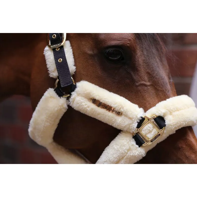 Kentucky Sheepskin Headcollar - Natural - Full-3