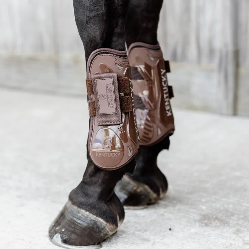 Kentucky Velcro Tendon Boots M - Brown-6
