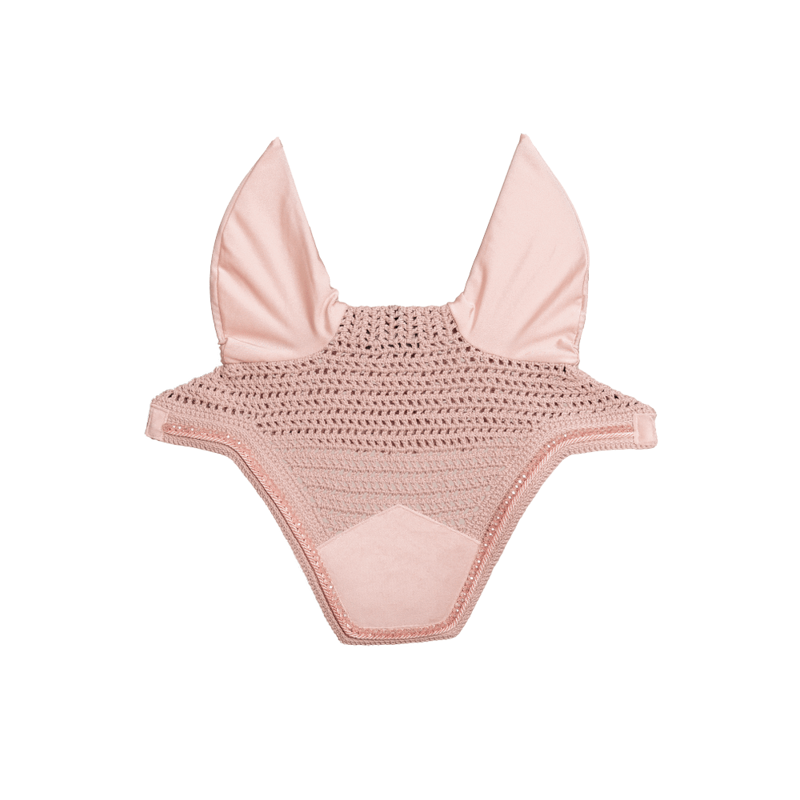 Kentucky Wellington Velvet Pearls Fly Veil Full - Soft Rose