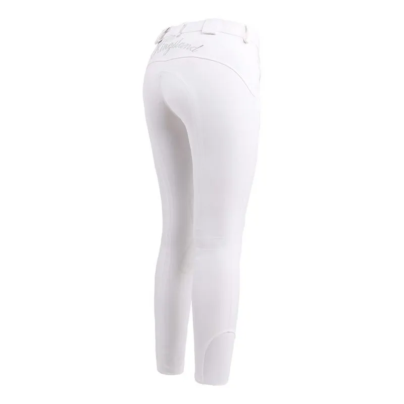 Kingsland Kitty Junior Knee Grip Breeches - White-1