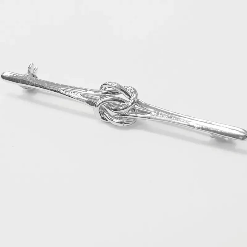 Equetech Knot Stock Pin - Silver-1