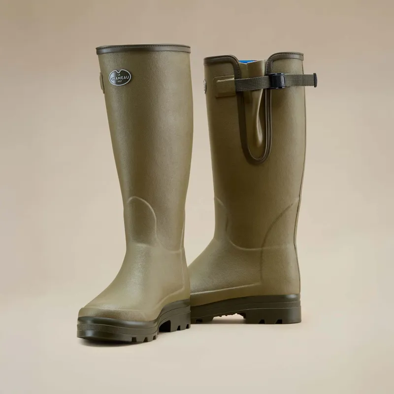 Le Chameau Vierzonord Men's Neoprene Lined Wellington Boot - Vert-4