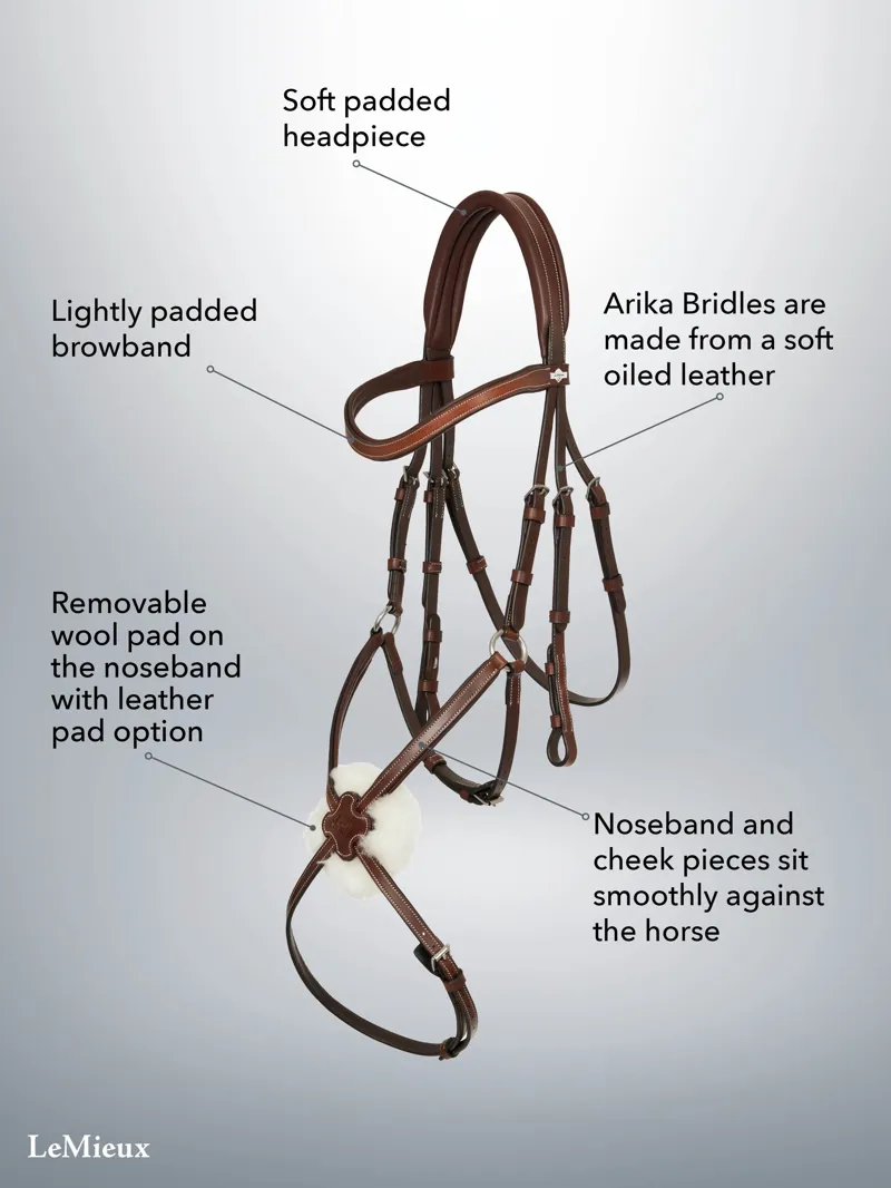 LeMieux Arika Grackle Bridle - Pony - Havana