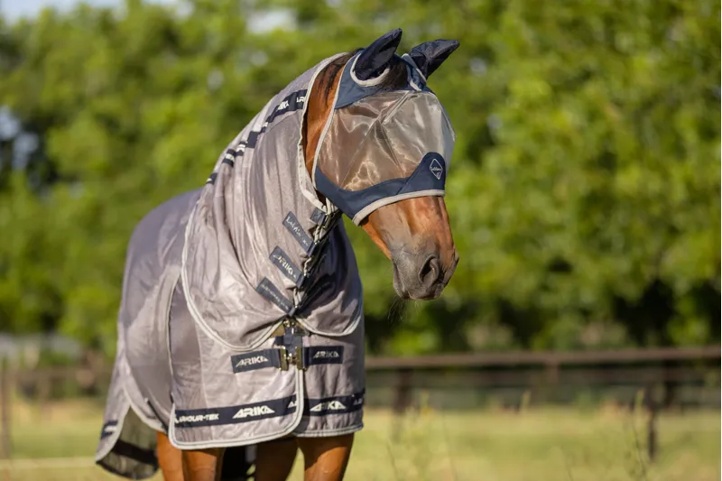 LeMieux Armour Shield Pro Half Fly Mask Ears - XL - Navy-4