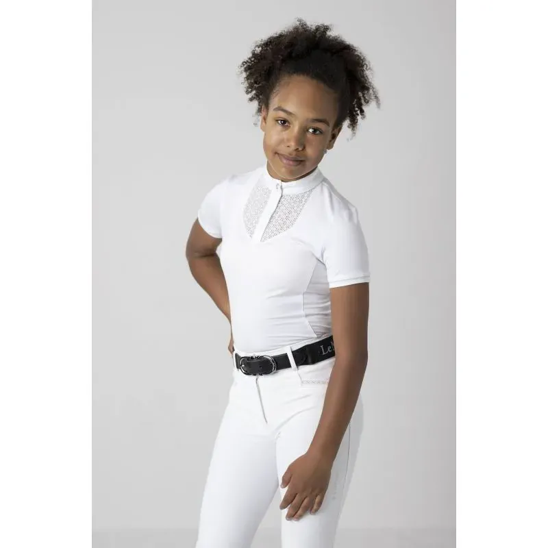 LeMieux Belle Young Rider Show Shirt - White-3