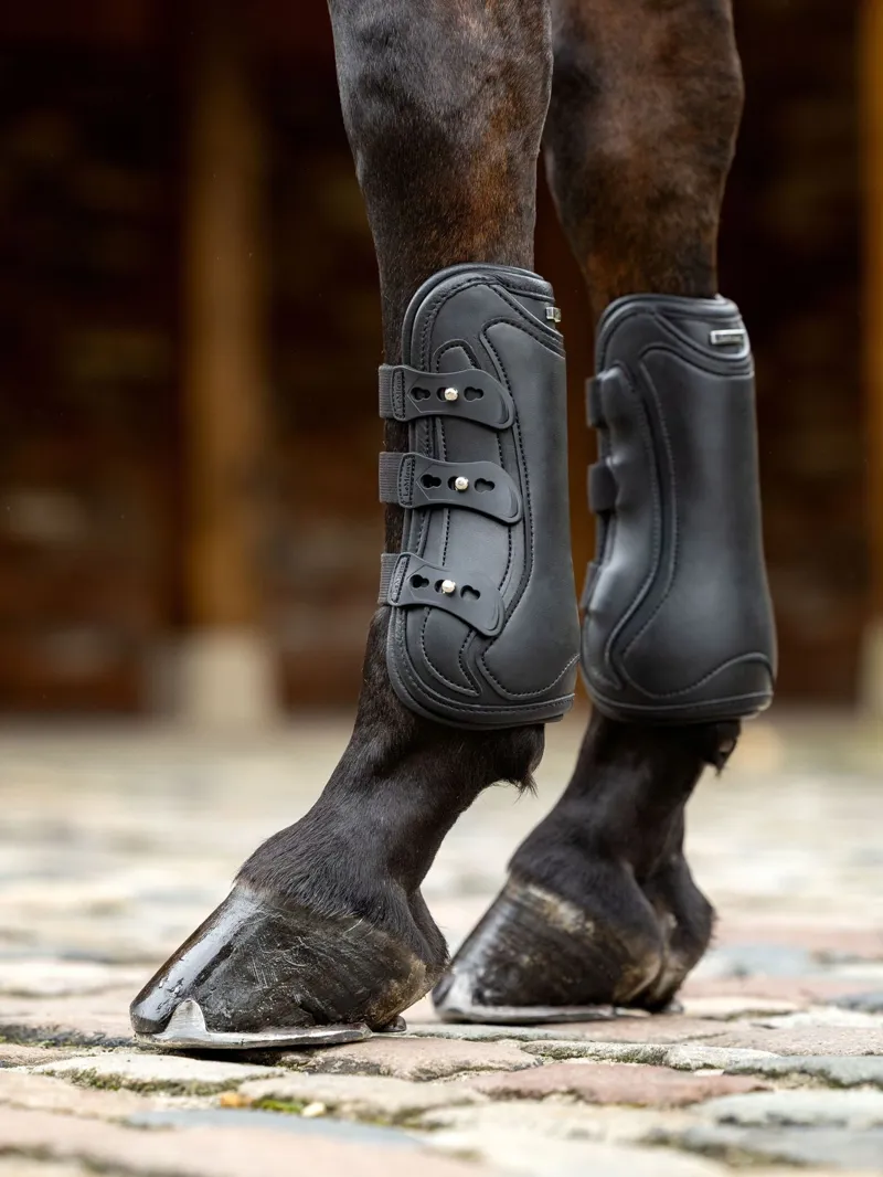 LeMieux Capella 3-Strap Tendon Boots L - Black-4