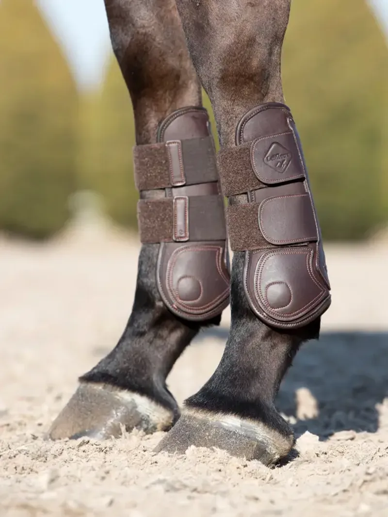 LeMieux Capella 3-Strap Tendon Boots L - Brown-1