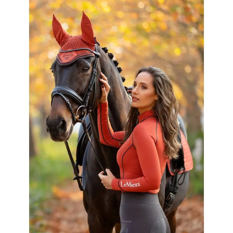 LeMieux Classic Fly Hood Large - Sienna-1