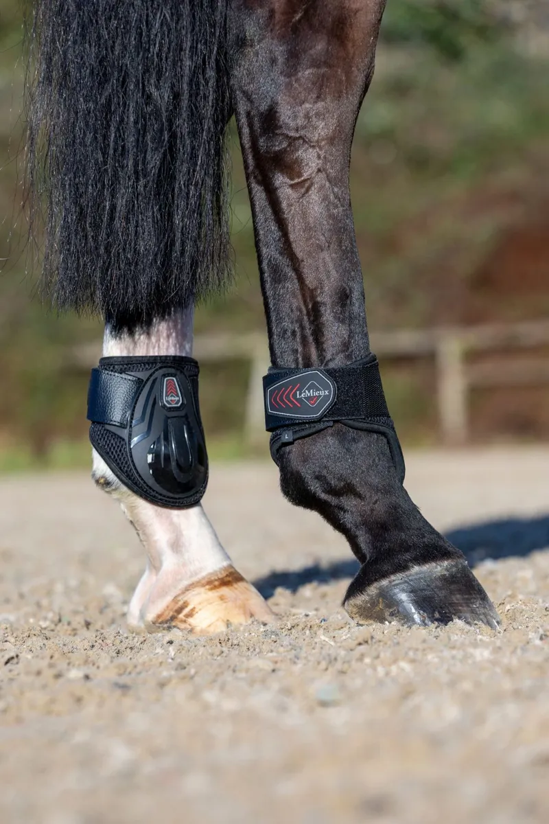 LeMieux Derby Pro Jump Fetlock Boots - Black-3