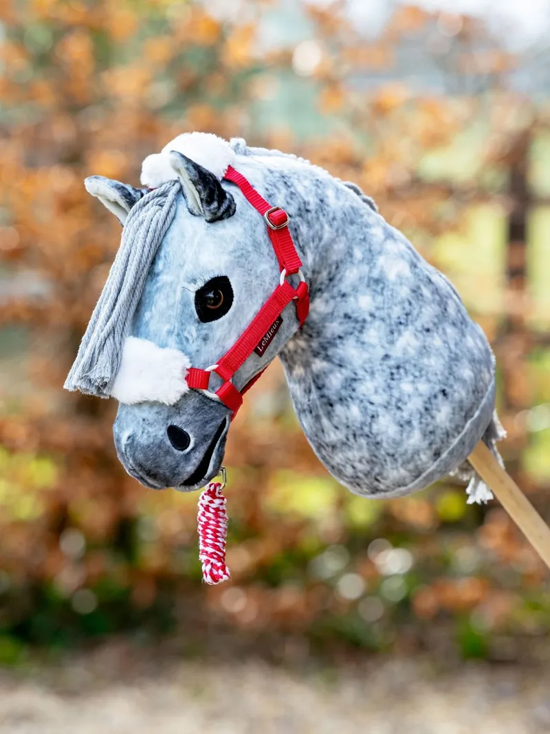 LeMieux Hobby Horse Christmas Headcollar and Leadrope - Red-1