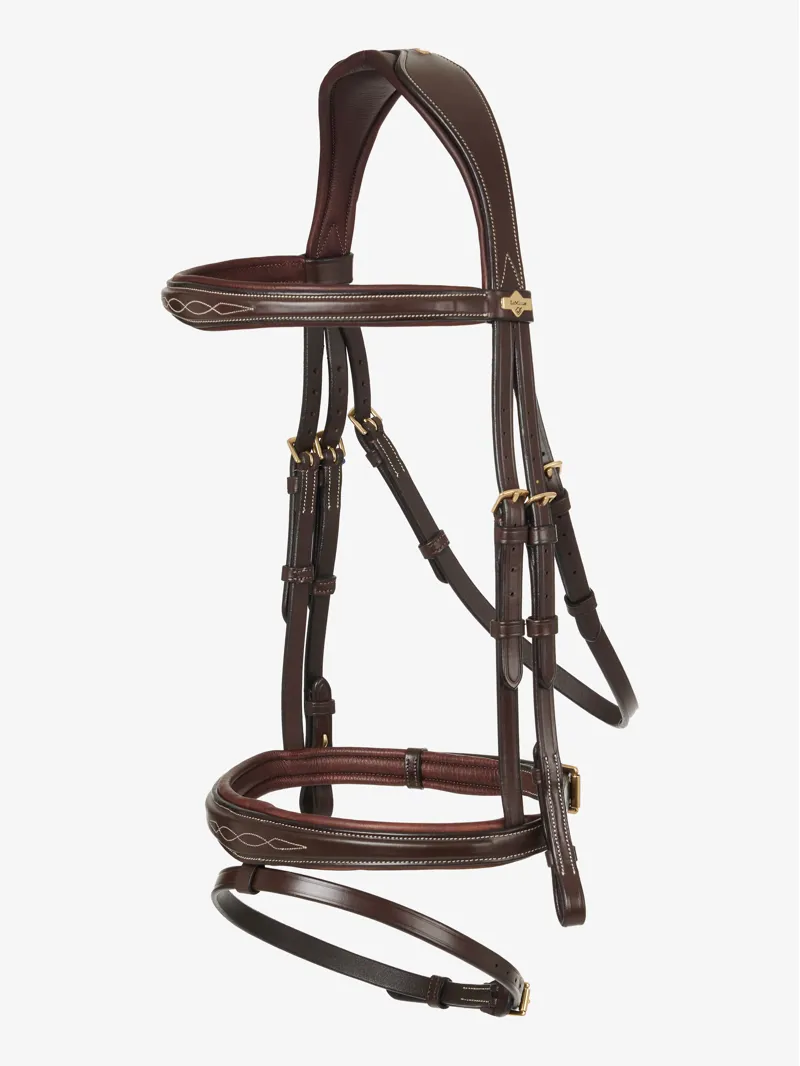LeMieux Kudos Competition Flash Bridle - Cob - Havana