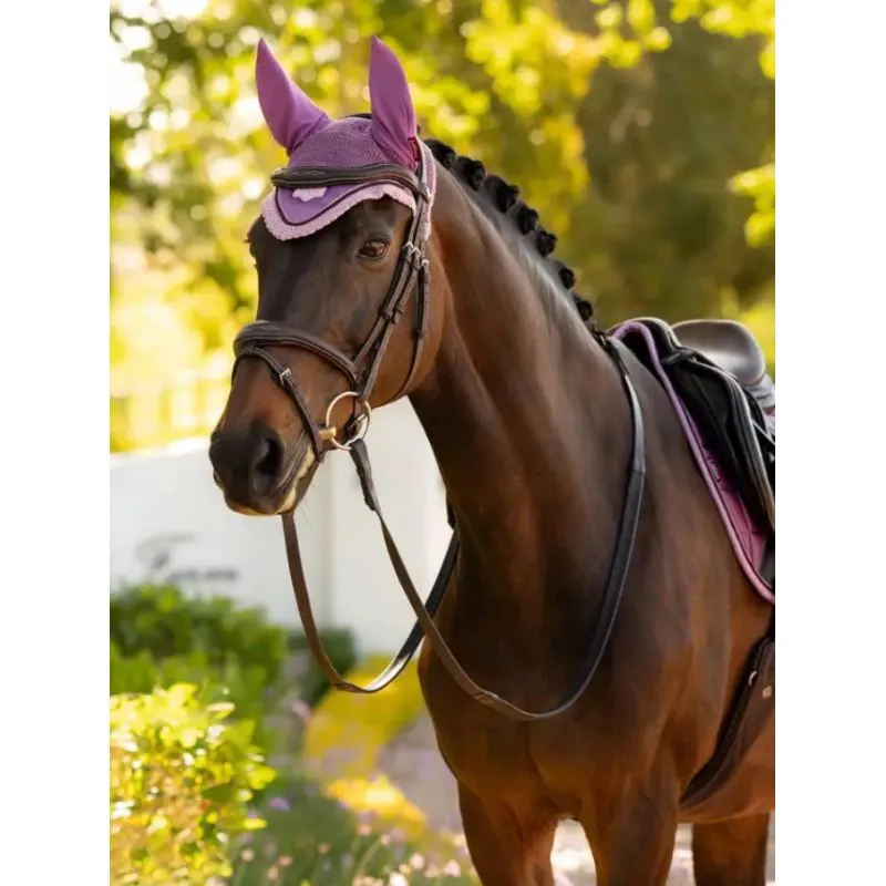 LeMieux Loire Satin Fly Hood  - Mallow-1