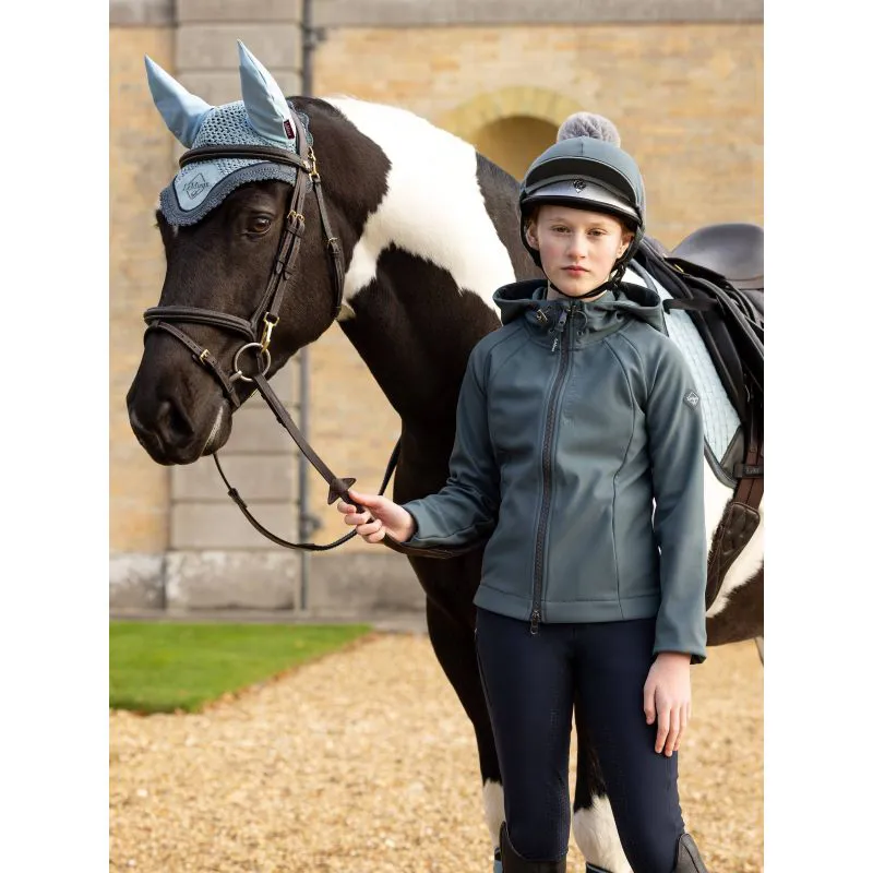 LeMieux Lottie Young Rider Soft Shell Jacket - Petrol-4