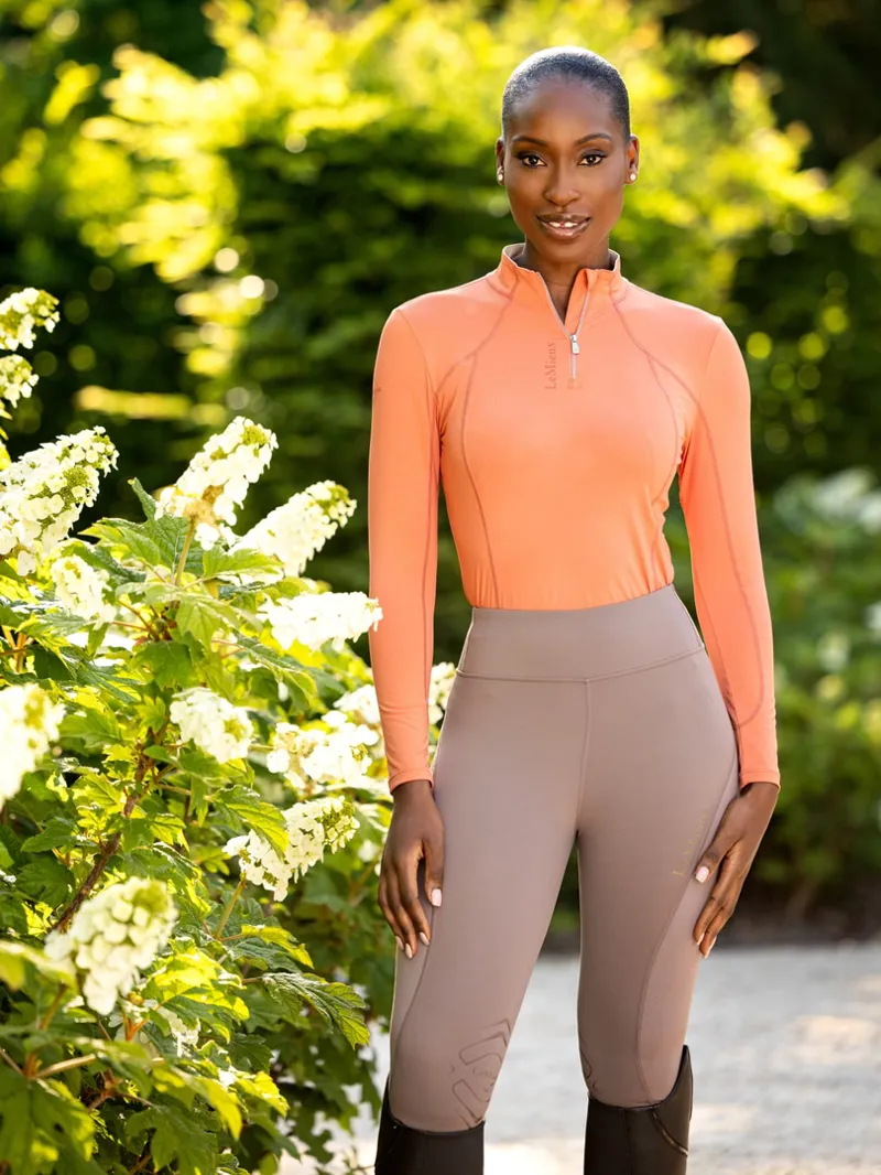 LeMieux Lydia Mesh Leggings - Walnut-1