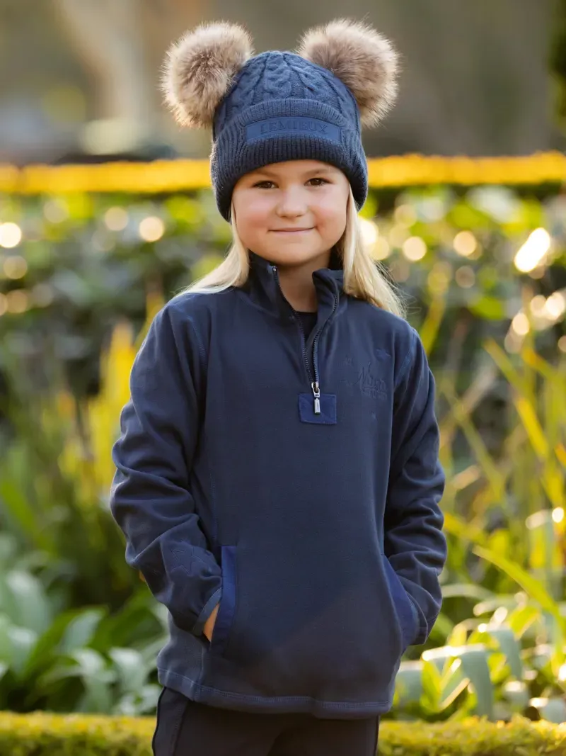 LeMieux Mini Double Pom Hat - Atlantic-1