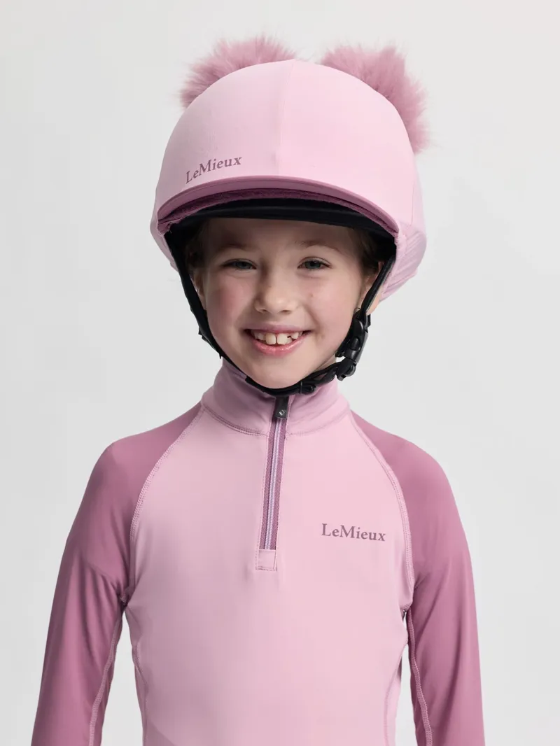 LeMieux Mini Double Pom Hat Cover - Fondant
