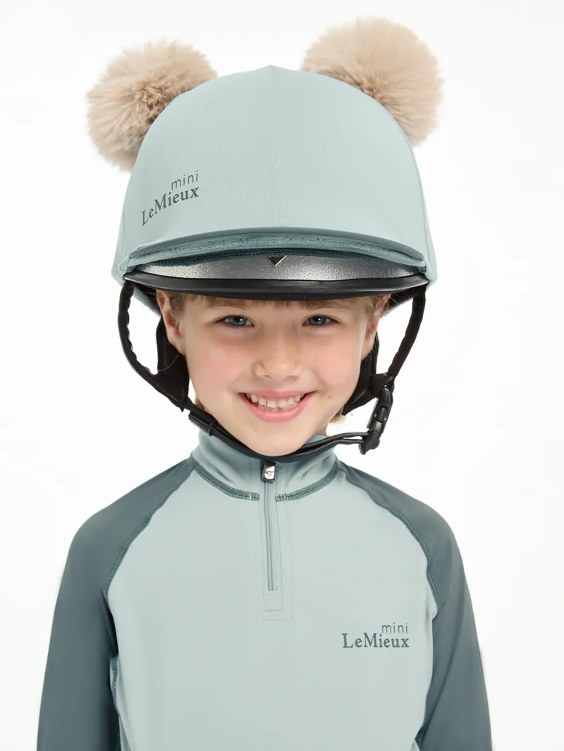 LeMieux Mini Double Pom Hat Silk - Glacier