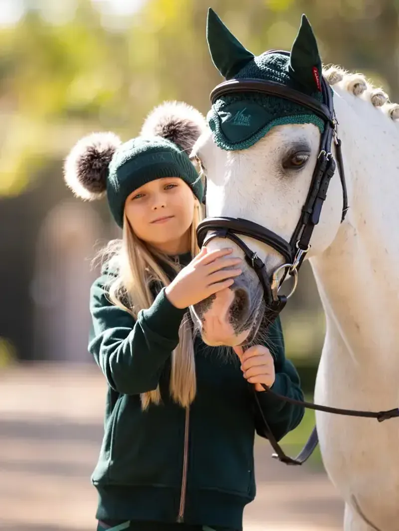 LeMieux Mini Double Pom Hat - Spruce-1