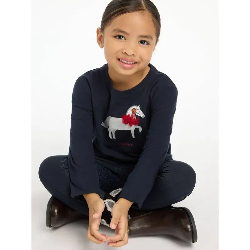 LeMieux Mini Jessie Long Sleeve Top - Navy-4
