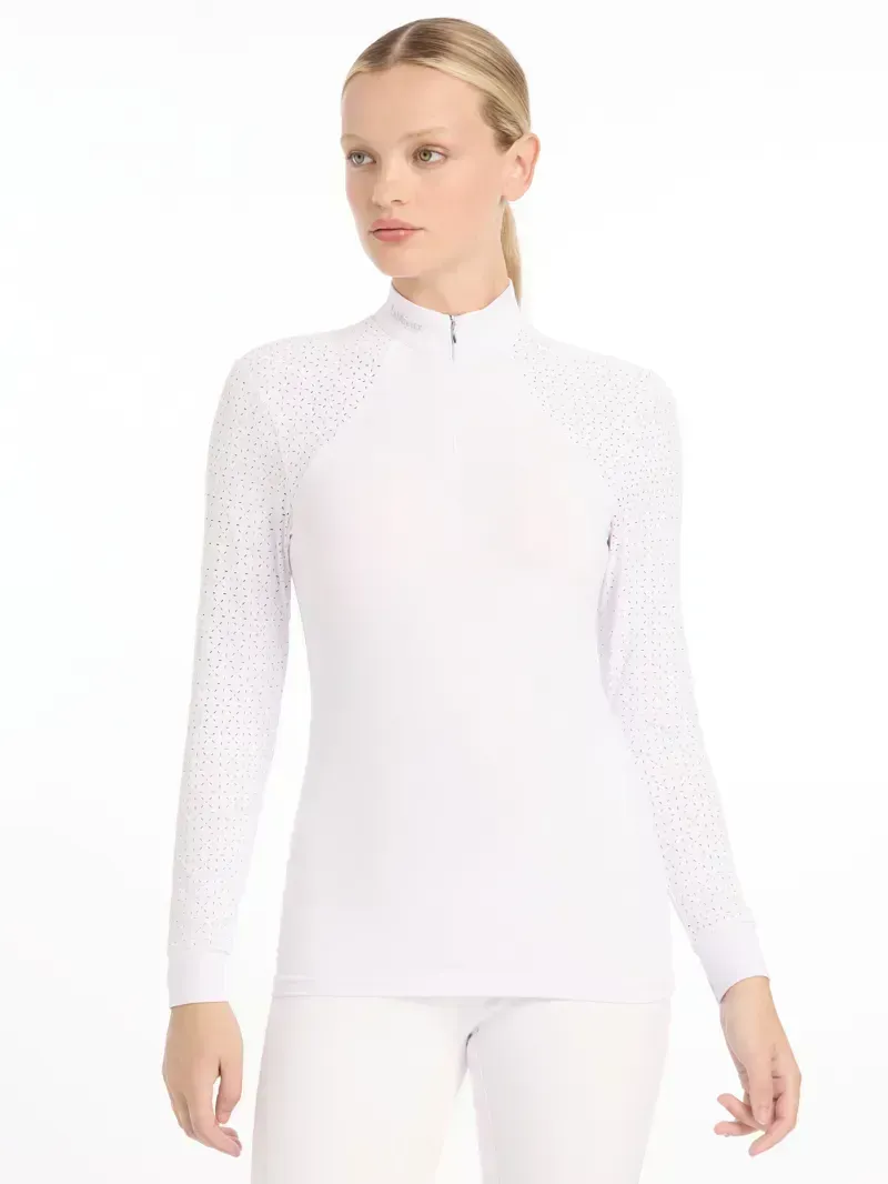 LeMieux Olivia Long Sleeve Show Shirt - White