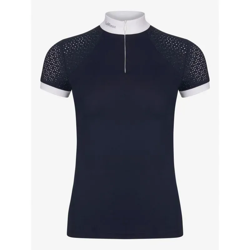 LeMieux Olivia Short Sleeve Show Shirt - Navy-1