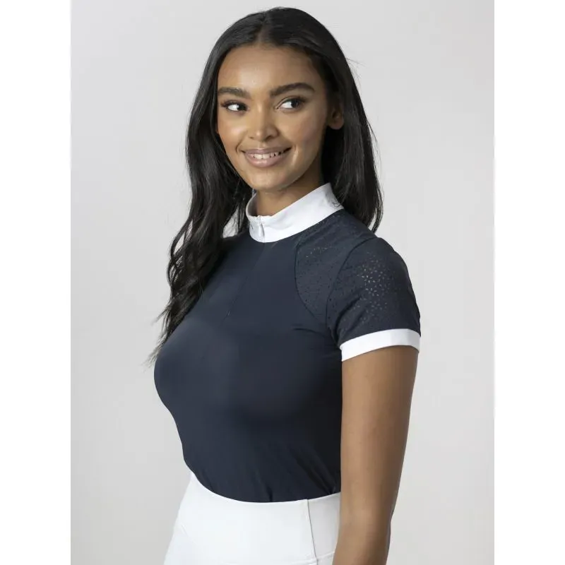 LeMieux Olivia Short Sleeve Show Shirt - Navy-4