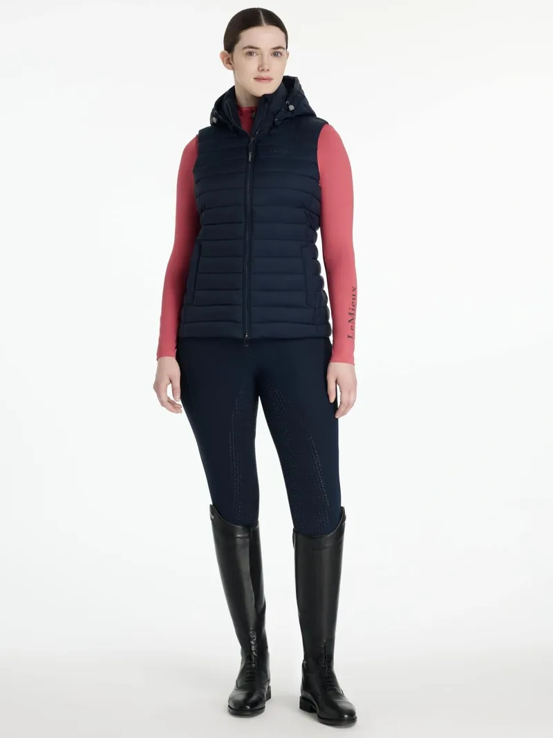LeMieux Rose Hooded Puffer Gilet 14 - Navy