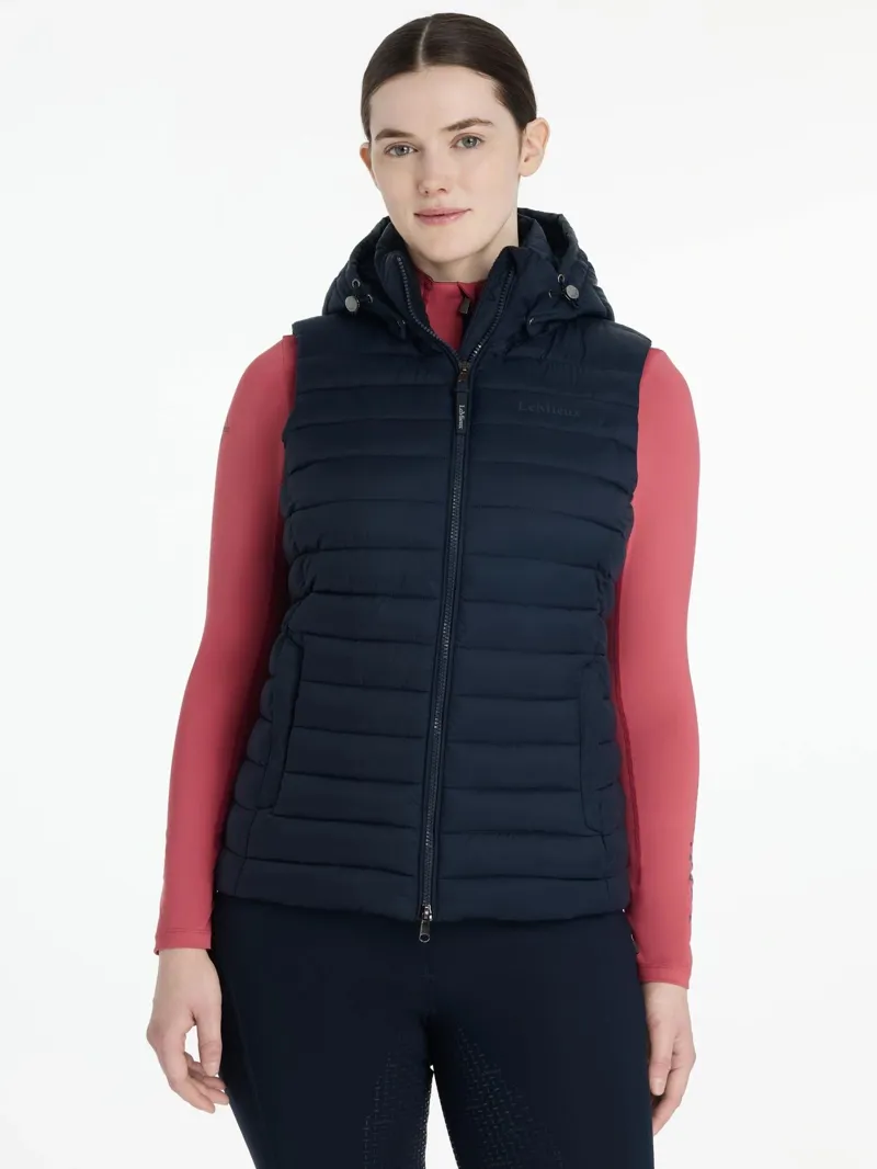 LeMieux Rose Hooded Puffer Gilet 14 - Navy-1