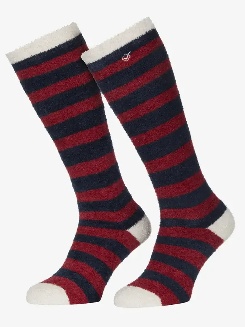 LeMieux Sophie Stripe Fluffies Socks Junior  - Navy