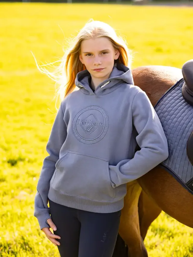LeMieux Young Rider Hannah Pop Over Hoodie - Jay Blue - 9-10 Years-1