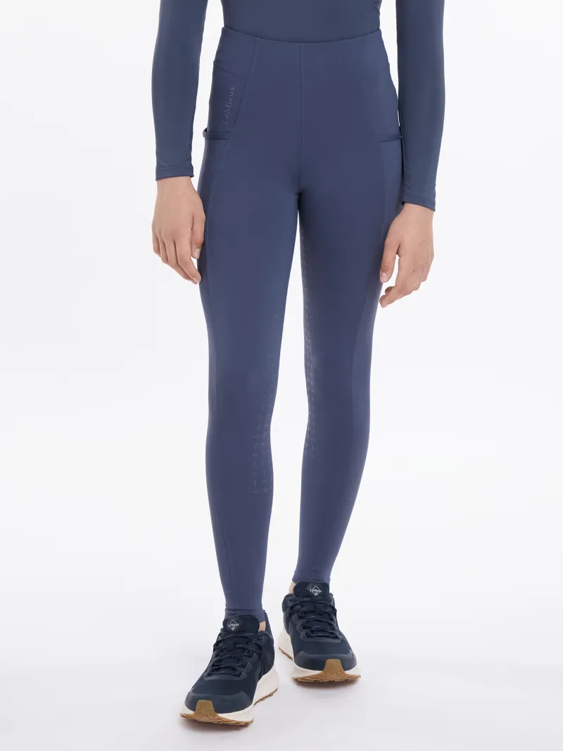 LeMieux Young Rider Orla Pull On Breeches - Dusk Blue-1