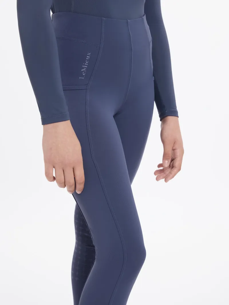 LeMieux Young Rider Orla Pull On Breeches - Dusk Blue-3