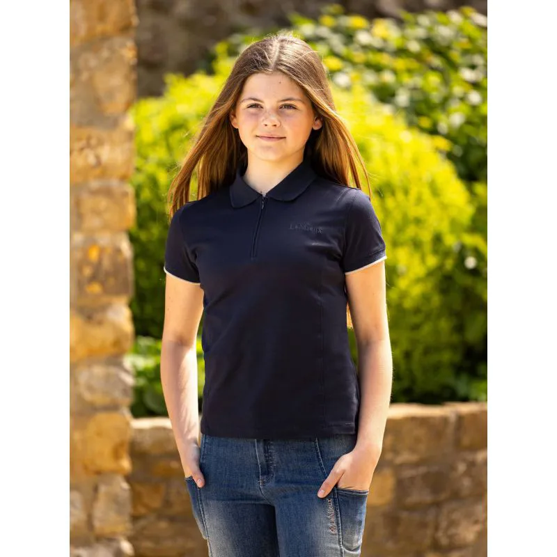 LeMieux Young Rider Polo Shirt - Navy-2