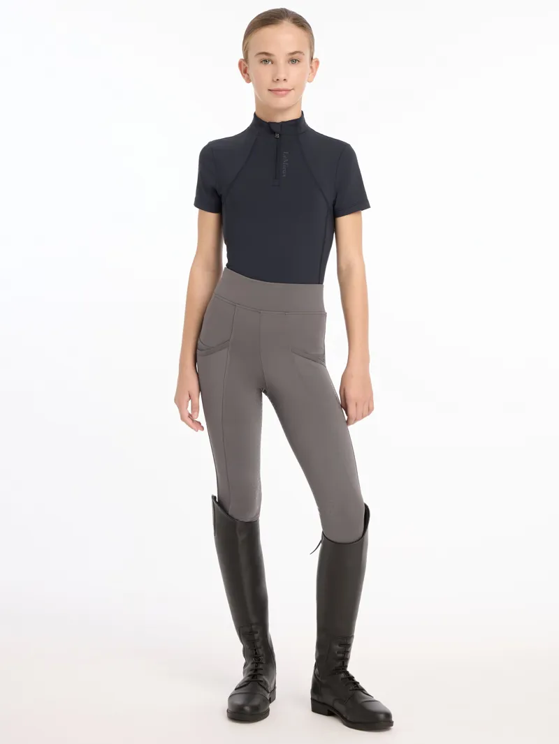 LeMieux Young Rider Short Sleeve Base Layer - Indigo-4