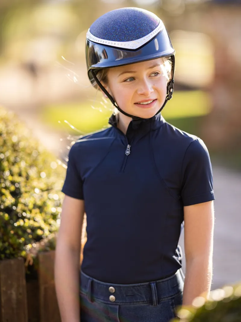 LeMieux Young Rider Short Sleeve Base Layer - Indigo-5