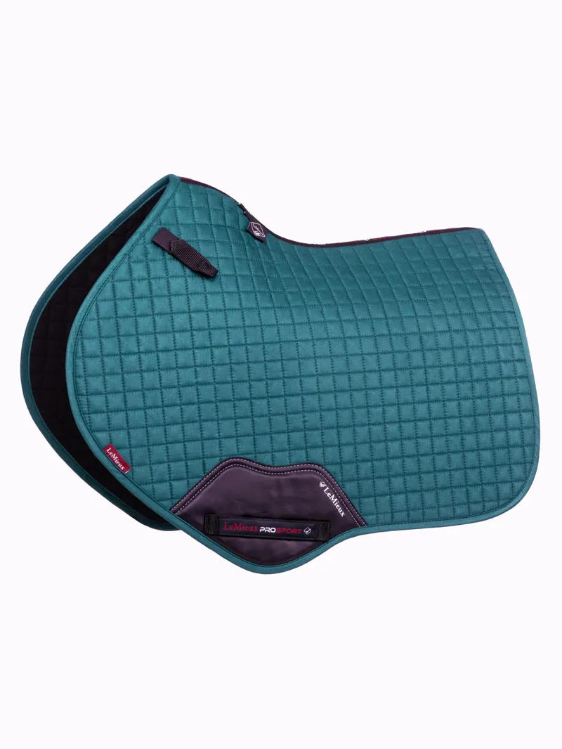 LeMieux Suede Close Contact Square Saddle Pad - Peacock-1