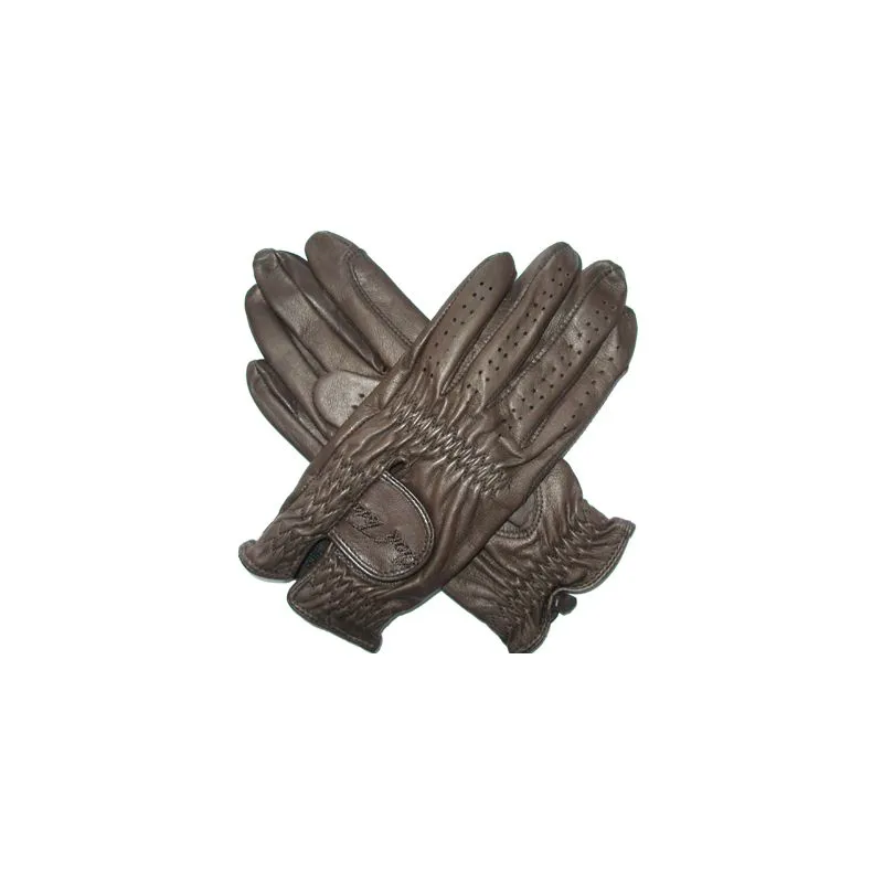 Mark Todd Childrens Leather Show Gloves 4-6yrs - Dark Brown