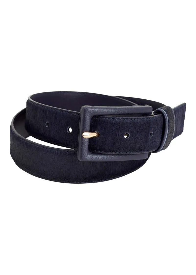 Montar Haircalf Leather Belt L - Blue