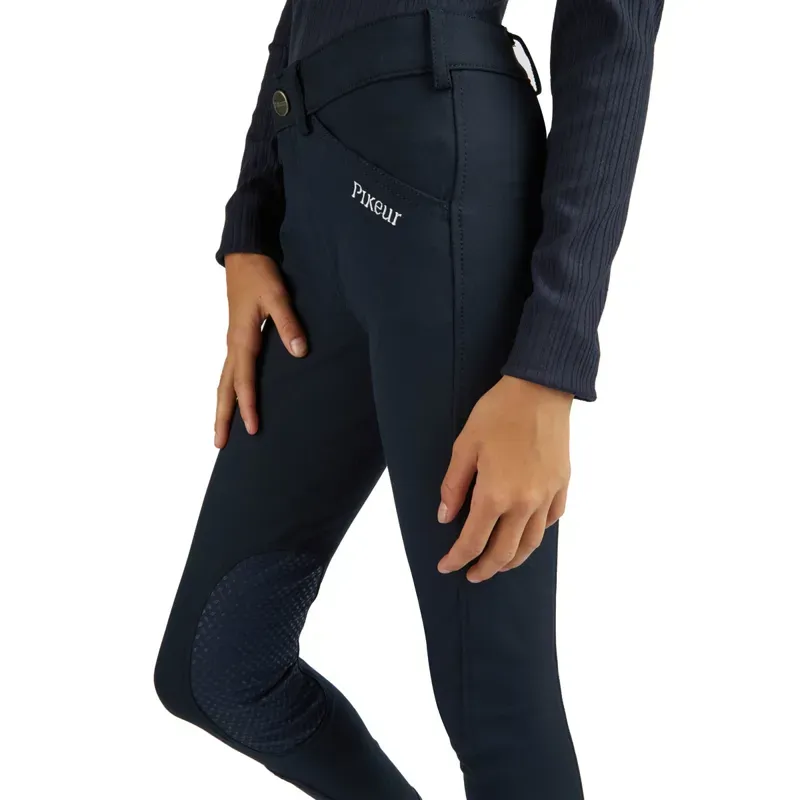 Pikeur Brooklyn Grip Teen Breeches - Navy-3