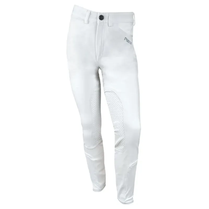Pikeur Brooklyn Grip Teen Girl's Competition Breeches - White-1