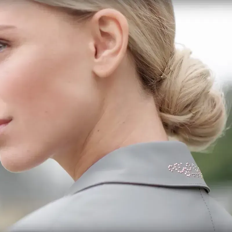 Pikeur Paulin Ladies Competition Jacket - Grey/Rose Gold-1