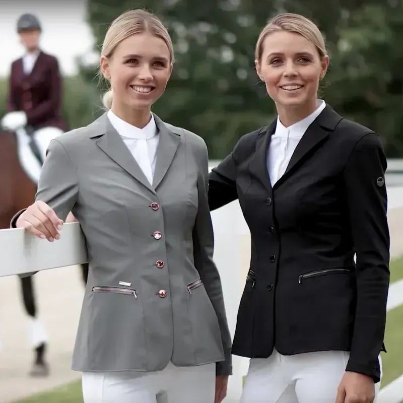 Pikeur Paulin Ladies Competition Jacket - Grey/Rose Gold-3