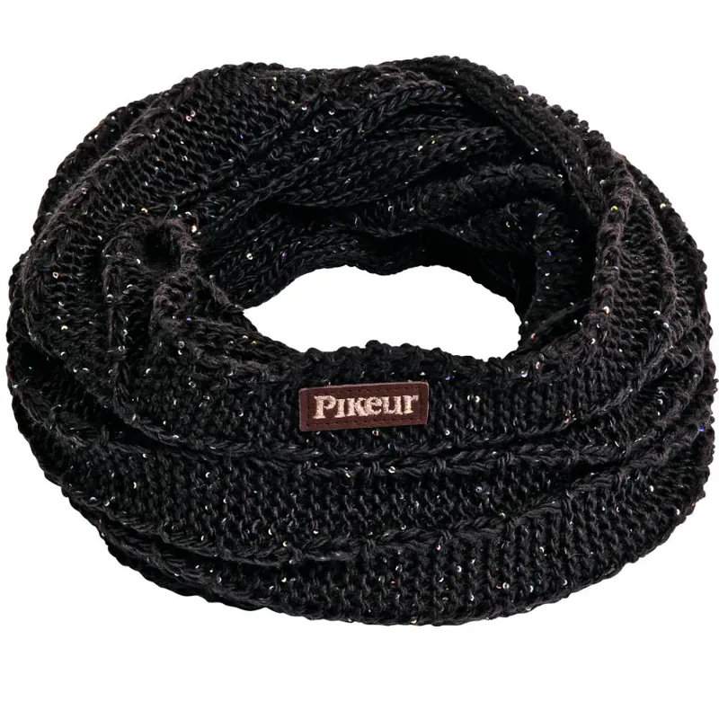 Pikeur Premium Loop Neckwarmer with Transparent Sequins - Chocolate
