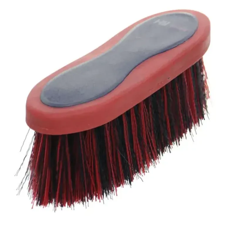 Hy Shine Pro Soft Grip Long Bristle Dandy Brush - Navy