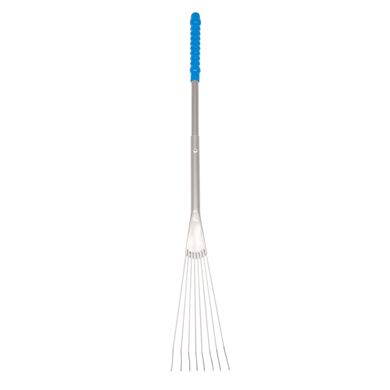 Red Gorilla Tidee Metal Rake with Long Handle - Blue
