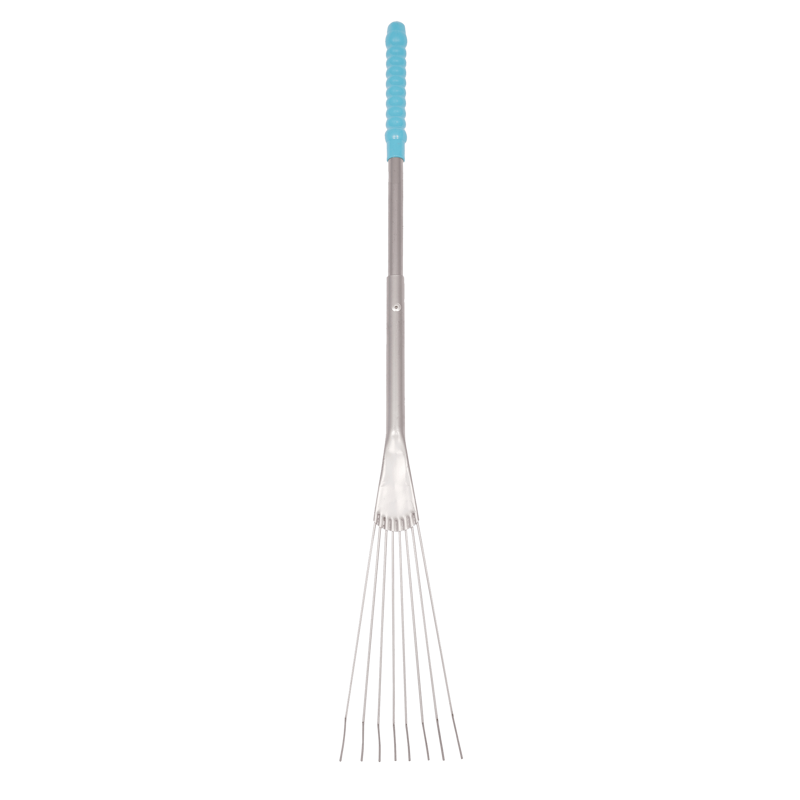 Red Gorilla Tidee Metal Rake with Long Handle - Blue-1