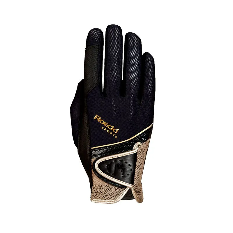 Roeckl Madrid Gloves 8.5 - Black/Gold