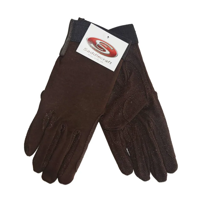 Saddlecraft Grip Fast Childrens Glove - 7-9 Years - Brown